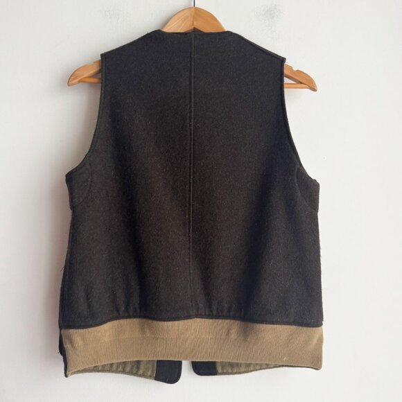Kapital Army Green Wool Snap Closure Vest S - Picture 6 of 8
